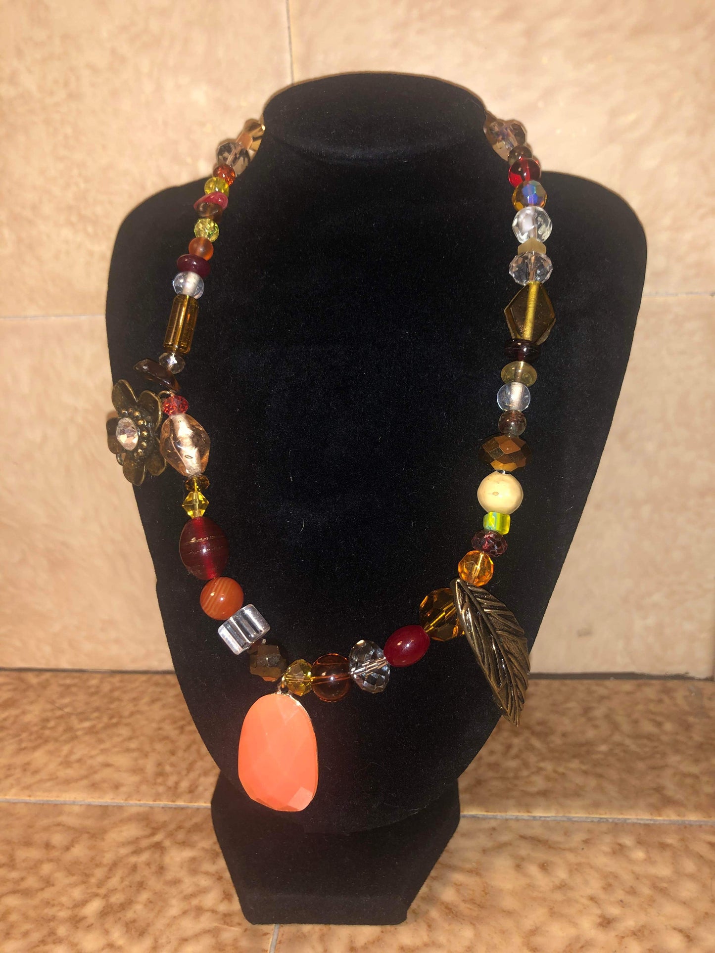 Autumn leaves necklace