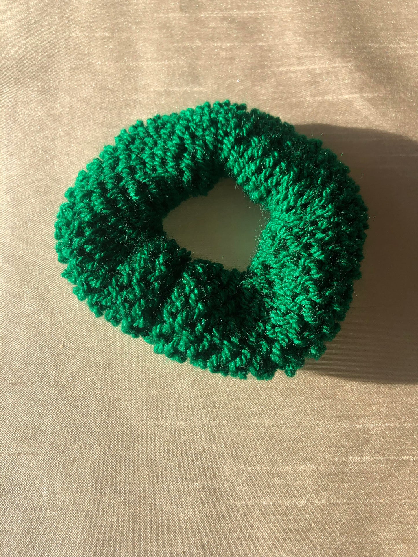 Hand knit scrunchies