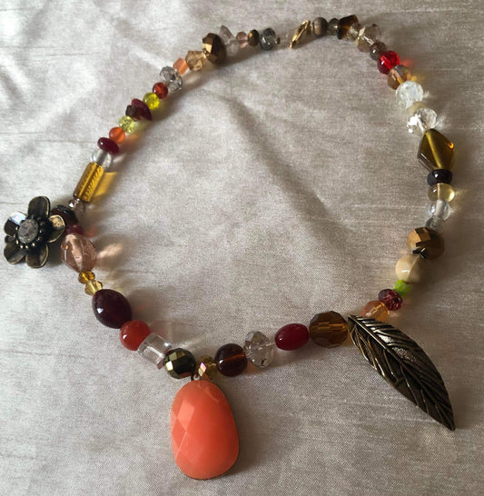 Autumn leaves necklace